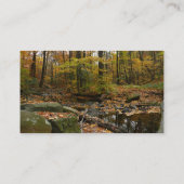 Herfst Creek met reflectie op Laurel Hill Park Visitekaartje (Achterkant)