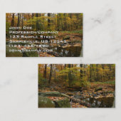 Herfst Creek met reflectie op Laurel Hill Park Visitekaartje (Voorkant / Achterkant)