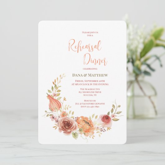 Herfst Crescent Uitnodiging (Staand voorkant)