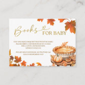 Herfst Cutie Pie baby shower Boeken voor baby Card Informatiekaartje (Voorkant)
