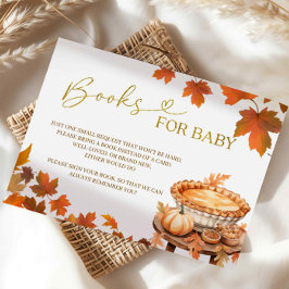 Herfst Cutie Pie baby shower Boeken voor baby Card Informatiekaartje
