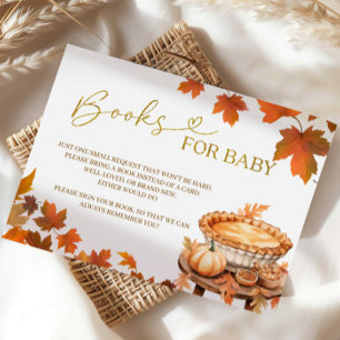 Herfst Cutie Pie baby shower Boeken voor baby Card Informatiekaartje