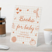 Herfst Cutie Pie Baby shower Boeken voor Baby Game Reclamebord Met Voetstuk (Insitu)