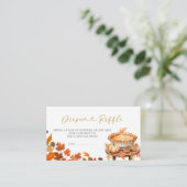 Herfst Cutie Pie Baby shower Luier Raffle Informatiekaartje (Staand voorkant)