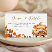 Herfst Cutie Pie Baby shower Luier Raffle Informatiekaartje