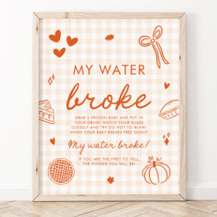 Herfst Cutie Pie Mijn Vlies Gebroken Baby Shower S Poster