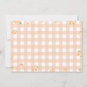 Herfst Cutie Pie Pompoen Gingham 1e verjaardag fot Kaart (Achterkant)