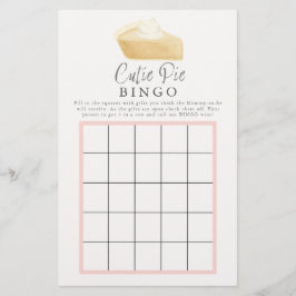 Herfst Cutie Pie Roze Baby shower Bingo Game Kaart