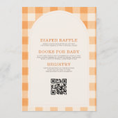 Herfst Cutie Pie Strik QR Code Baby Shower Kaart (Achterkant)