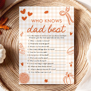 Herfst Cutie Pie Wie kent papa het beste baby show Kaart
