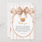 Herfst cutie taart Baby shower dank je kaart (Voorkant)