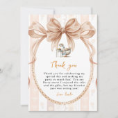 Herfst cutie taart Baby shower dank je kaart (Voorkant)