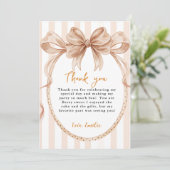 Herfst cutie taart Baby shower dank je kaart (Staand voorkant)