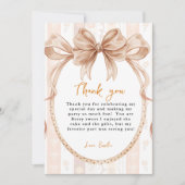 Herfst cutie taart Baby shower dank je kaart (Voorkant)