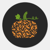 Herfst Dachshund Doxin Pumpkin Fun Halloween Dog L Ronde Sticker (Voorkant)