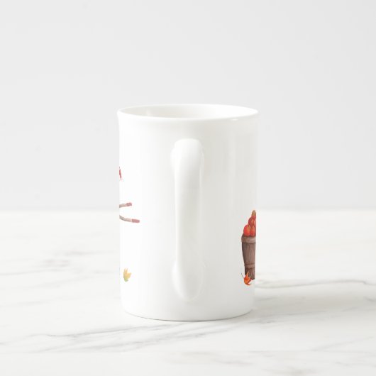 Herfst Dag met pompoenen en luiers Porselein Kop (Achterkant)