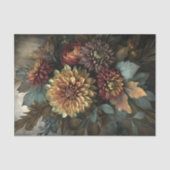 Herfst Dahlia Bloemboeket Decoupage Tissuepapier (Voorkant)