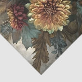 Herfst Dahlia Bloemboeket Decoupage Tissuepapier (Detail)