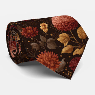 Herfst Dahlia Bloemen Herfst Bruiloft Stropdas