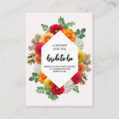 Herfst Dahlia Bloemen Herfst Vrijgezellenfeest Rec Informatiekaartje (Voorkant)