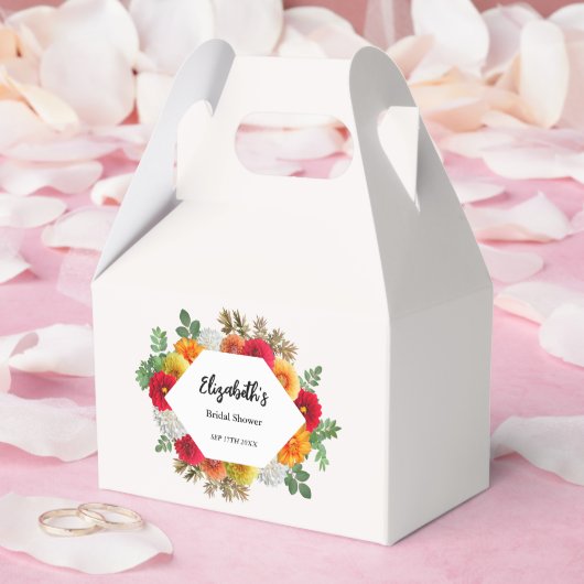 Herfst Dahlia Bloemige Bruiloftsshower Bedankdoosjes (Huwelijk)