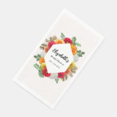 Herfst Dahlia Bloemige Bruiloftsshower Servet (Hoek)