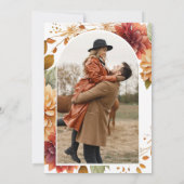 Herfst Dahlia Mason Pot Foto Bruiloft Save The Date (Achterkant)