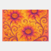 Herfst Dahlia Zonsopgang en -ondergang Inpakpapier Vel (Voorkant 3)