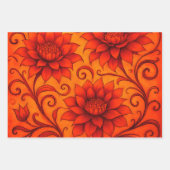 Herfst Dahlia Zonsopgang en -ondergang Inpakpapier Vel (Voorkant 2)