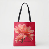 "Herfst Dahlias" Rood alles-over-druk schouder Tas (Voorkant)