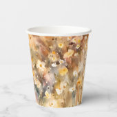 Herfst Daisy Wildflowers Waterverf bruiloft Papieren Bekers (Achterkant)