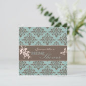 Herfst Damask BRS Invitation Square B Kaart (Staand voorkant)