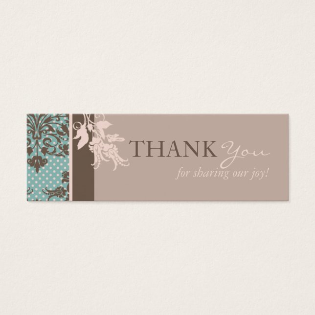 Herfst Damask TY Skinny Kaart (Voorkant)