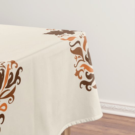 Herfst damast monogram classy tafelkleed (Voorbeeld)