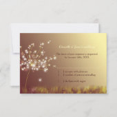 Herfst Dandelion Field Wedding RSVP Card Kaartje (Voorkant)