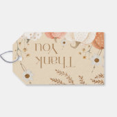 Herfst Dank Je Kaart Pompoen Boho Cadeaulabel (Achterkant Horizontaal)