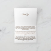 Herfst dank je wel bordeauxrozen zonnebloemen bedankkaart (Binnen)