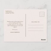 Herfst dank u Briefkaart (Achterkant)