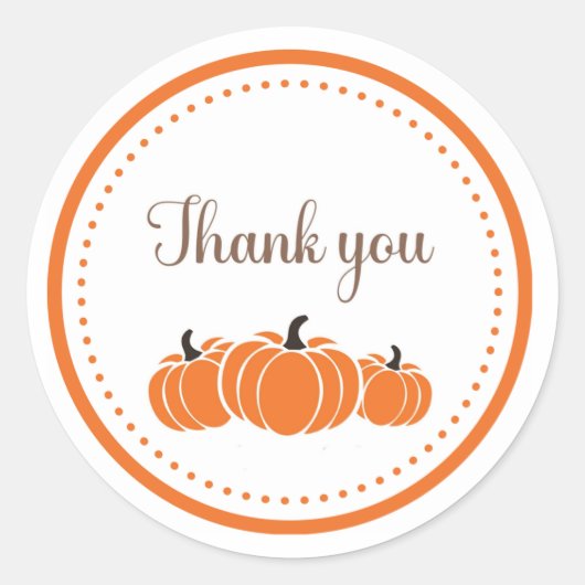 Herfst Dank u Sticker (Voorkant)