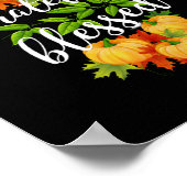 Herfst Dankbaar Gezegend Fall Bloemrijk Poster (Hoek)
