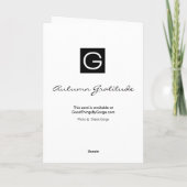 Herfst Dankbaarheid Kaart - met grens (Achterkant)