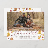 Herfst Dankbare Foto   Briefkaart (Voorkant / Achterkant)