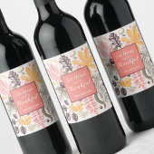 Herfst Dankdag Botanicals Wijn Etiket