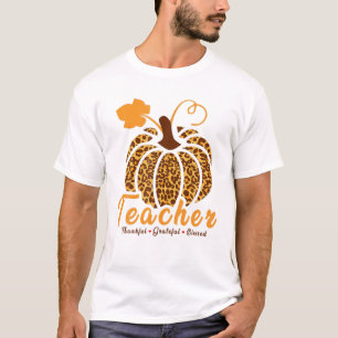Herfst dankjewel grateful Blessed Teacher Autumn T-shirt