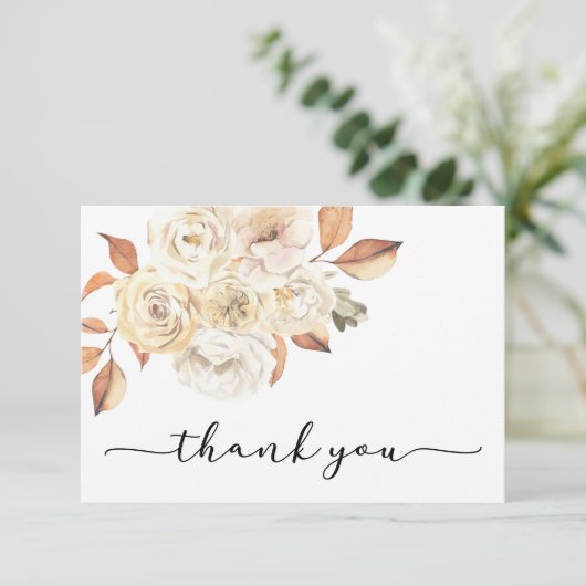 Herfst Dankkaart met Rustieke Uitstraling Bedankkaart (Staand voorkant)