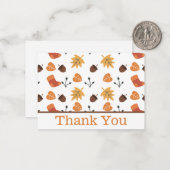 Herfst Dankkaart Notitiekaartje (Voorkant / Achterkant in situ)