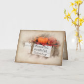 Herfst Dankzegging Boeken Kaart (Gele Bloem)