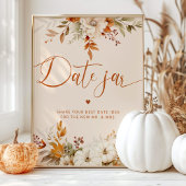 Herfst date nachtelijke ideeën. Boho herfst Datum Poster