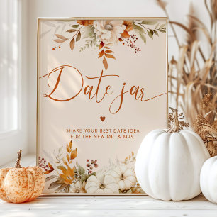 Herfst date nachtelijke ideeën. Boho herfst Datum  Poster
