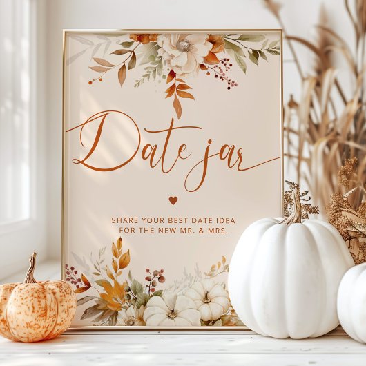 Herfst date nachtelijke ideeën. Boho herfst Datum Poster